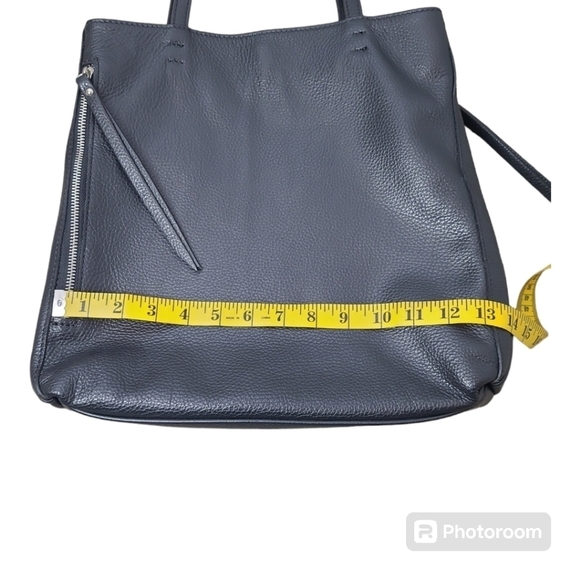 Viola Castellani Black Pebble Italian Leather Shoulder Tote Bag - Picture 12 of 16